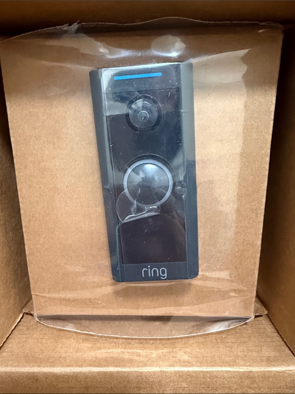 Ring Video Doorbell in Black with Blue Accent